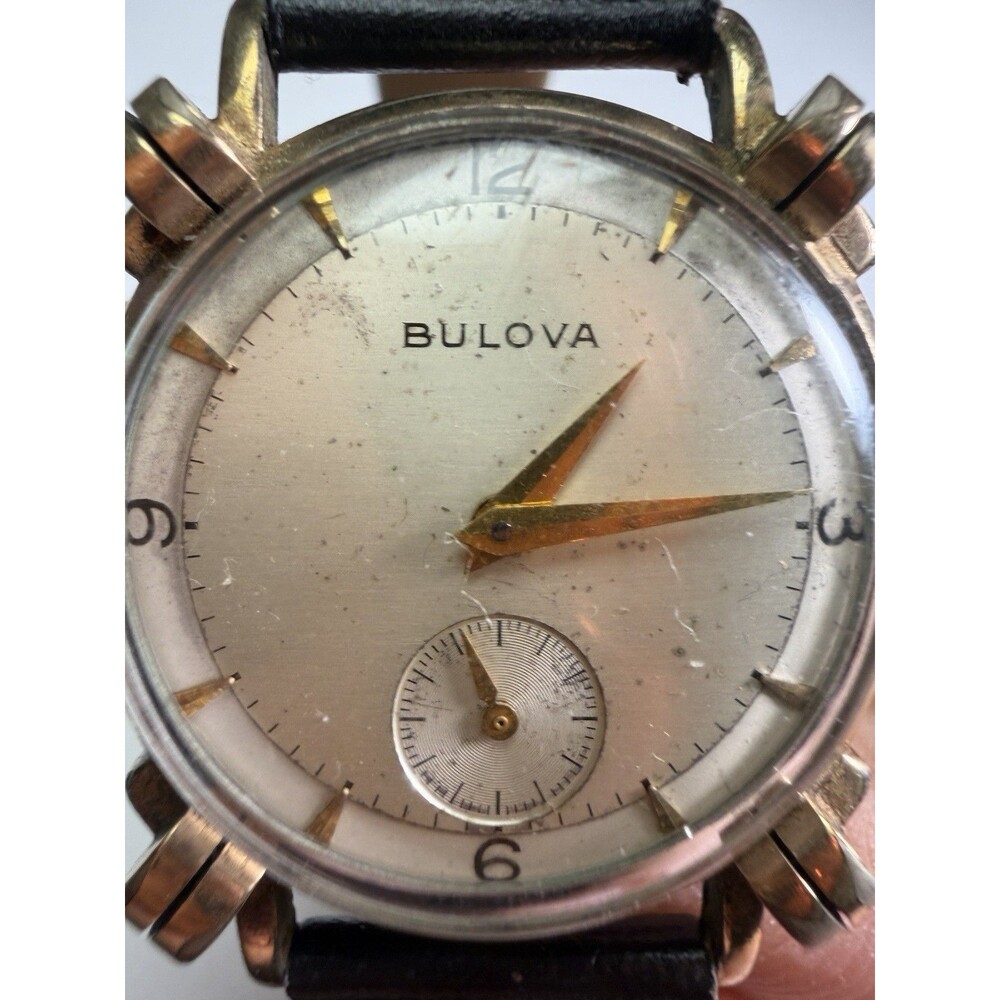 1952 BULOVA Watch "Ashford" Men's Fancy Lugs 10K RGP 10BM Working W Witt Crown